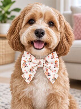 GRIFFY & DRAKE Petal Pets Dog Sailor Bow Large Floral NWT
